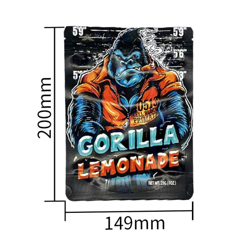 1oz Smell Proof Mylar Pouches for Weed